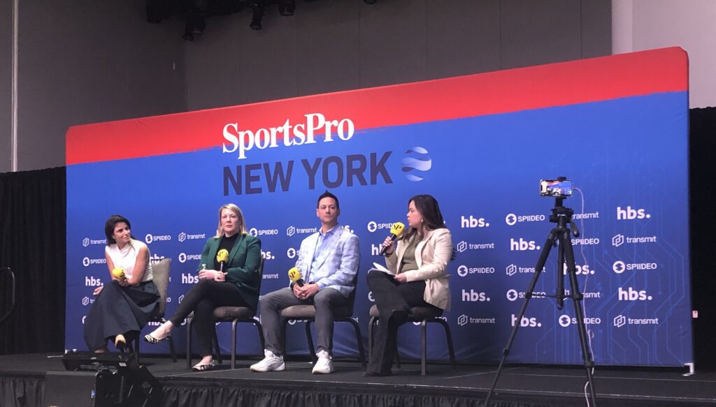 SportPro New York panel discussion on how sports giants like the NFL and MLB create content that hits. 